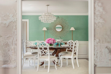 Dining room - traditional dining room idea in Boston