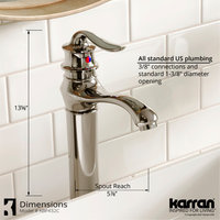Karran KBF432 1-Hole 1-Handle Vessel Faucet With Pop-up Drain, Chrome