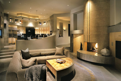 Family room - modern family room idea in Phoenix