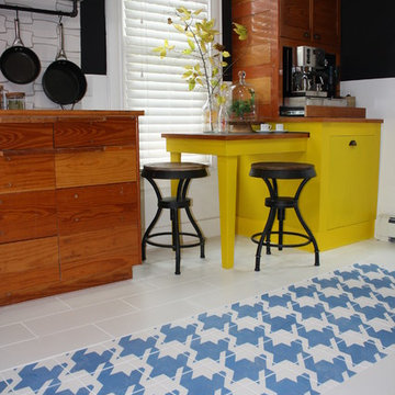 Urban Rustic Kitchen using salvaged items in unique ways