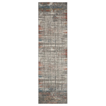 Nourison Rustic Textures 2'2" x 7'6" Grey/Multi Modern Indoor Area Rug