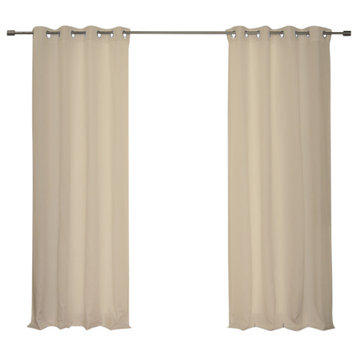 Oxford Outdoor Tab Top Curtains, Beige