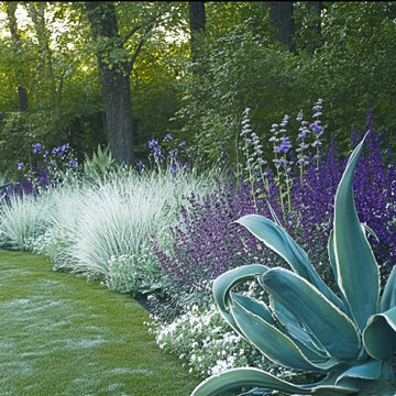 Cool Blues Garden Border