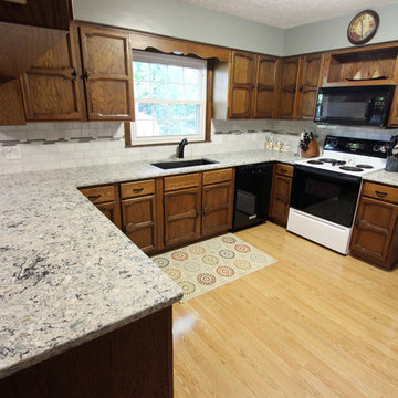 Existing Cabinet Updates with New Countertop and Backsplash ~ Norton, Ohio