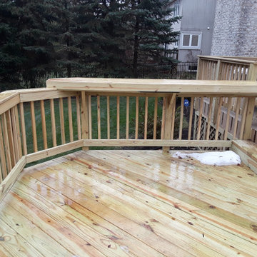 Pressure Treated Pine Deck with Lattice Skirting in Darien, IL