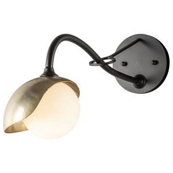 201376-1061 Brooklyn 1-Light Single Shade Long-Arm Sconce in Soft Gold