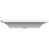 Rectangular White Ceramic Wall-Mounted or Vessel Sink, One Hole