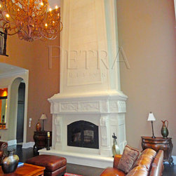 Stone Fireplace Mantels with overmantel. - Indoor Fireplaces