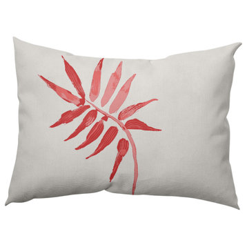 Frond Decorative Throw Pillow, Pink, 14"x20"