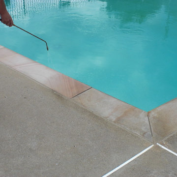 Flagstone Pool Coping with No-Show Waterproofing