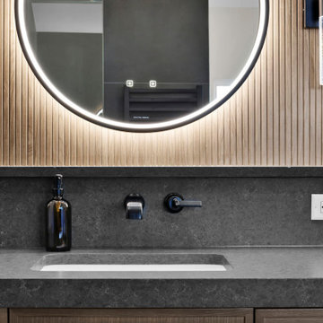 Warm Contemporary Primary Bath