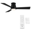 Hug Indoor/Outdoor 3-Blade Smart Ceiling Fan 52" Matte Black, LED, Remote