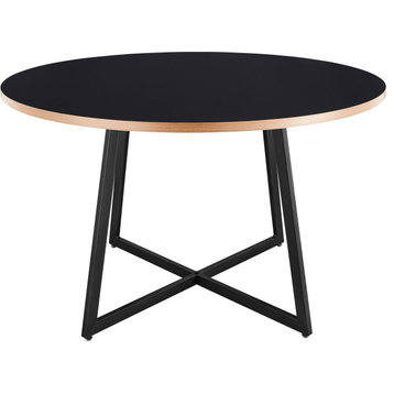 Courtdale 42" Round Table - Black, Large