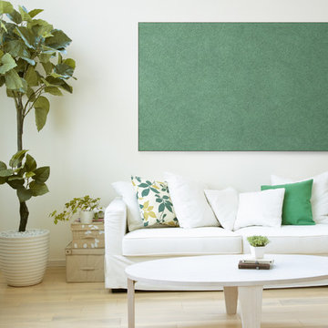 Living room and Pre-made Acoustical Panel