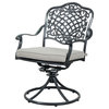 Giverny 7-Piece Traditional Outdoor Dining Set With Swivel Chairs
