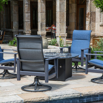 Gas Fire Table with Outdoor Furniture