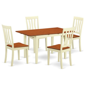 5-Piece Kitchen Dinette Set, Table and 4-Chairs