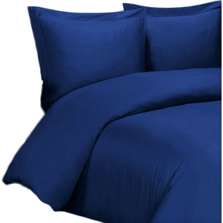 100% Bamboo Viscose Soft Duvet Cover Set, Royal Blue, Full/Queen