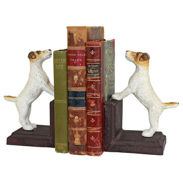 Jack Russell Terrier Iron Bookend Set
