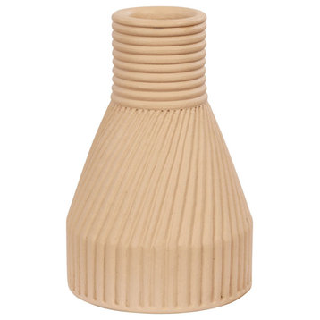 Varaluz 445VA03A Linnea 6"W Ceramic Table Vase - Wash Brown