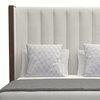 Nativa Interiors Irenne Vertical Channel Bed, Off White, Queen, Medium 67"
