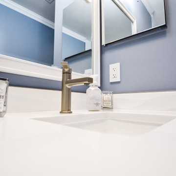 Blue Seaglass Bathroom Remodel in Oakton, VA