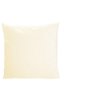 Velvet Pillow, Beige, 20"x20"