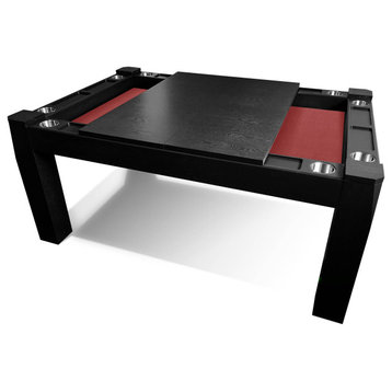 Origins Onyx Game Table, With Dining Top, Red