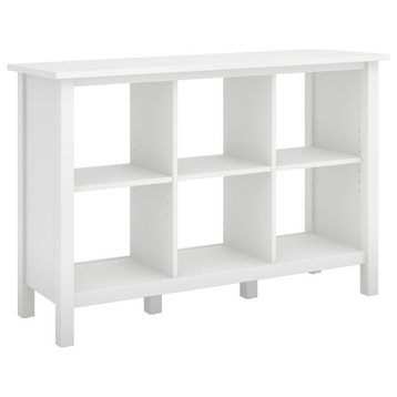 Scranton & Co 6 Cube and 3-Shelf Wood Storage Bookcase in White