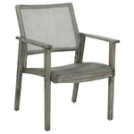 OSP Home Furnishings - Lavine Cane Armchair With Rustic Gray Frame - Our beautiful cane armchair creates a sophisticated style, premium comfort, and lasting beauty for every home. Solid wood frame and dramatic woven cane back and seat, will be at home in the living room, family room or den.  Available in a rustic distressed finish that will pair seamlessly with Transitional, Contemporary, Coastal, or Mid-Century Modern decor. Solid wood construction ensures long-lasting durability. Relax with the joy of simple assembly.