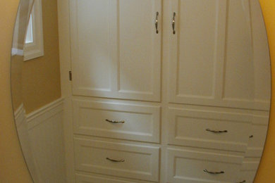 Bathroom Linen Cabinet (view through mirror)