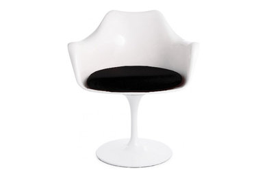 Eero Saarinen Inspired Tulip Armchair - Black Cushion