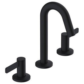 Amalfi Two Handle Widespread Lavatory Faucet, Satin Black