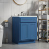 Vanity Art Vanity Base Cabinet, No Top, 24", Blue