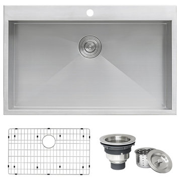 Ruvati 33-inch Drop-in 16 Gauge Stainless Steel Kitchen Sink - RVH8000