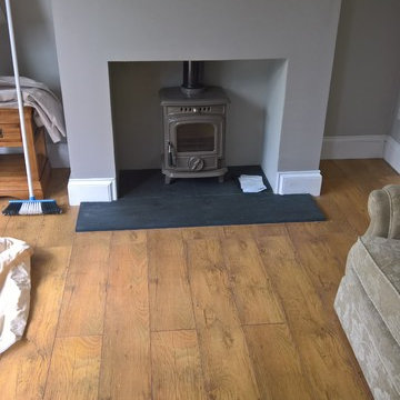 Pewter wood stove install