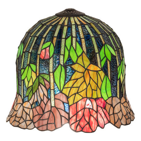 14 Wide Tiffany Flowering Lotus Shade