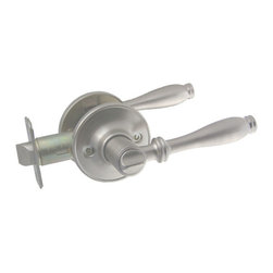 Designers Impressions - Villa Series Door Levers, Satin Nickel, Privacy, Bed/Bath Lever - Door Levers