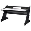 ACME Bigga Wooden Top 2-Drawer Gaming Table with Metal Frame in Black and White