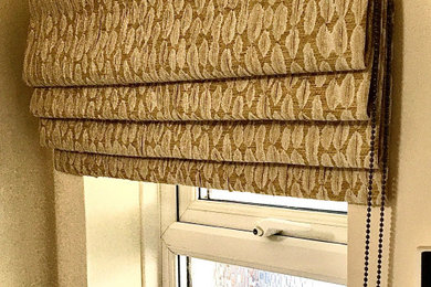 Tiered roman blinds for hallway & cloakroom