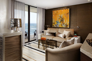 Inspiration for a contemporary family room remodel in Miami