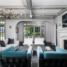 Turquoise sofa + loveseat different color