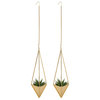 Kate and Laurel Aventura 2-Piece Planter Set for Small Plant, Gold