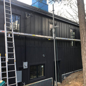 Siding Installation - James Hardie Board and Batten in Midnight Black