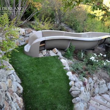 100' foot long family owned waterslide. Alamo, CA