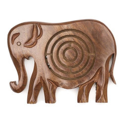 Matr Boomie - Wooden Labyrinth, Elephant - Decorative Objects And Figurines