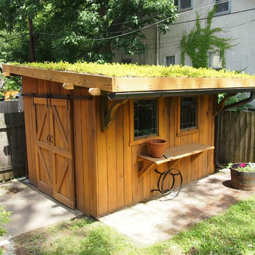 Green roof garden shed