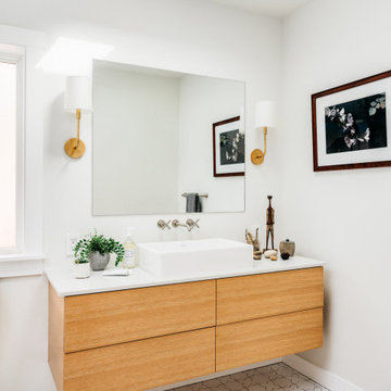 Mokume Design Studio Patterned Bathroom Floor Tiles