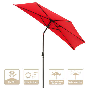 Yescom 10' Half Outdoor Shade Patio Umbrella with Crank Tilt