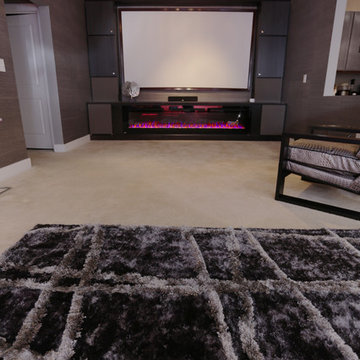 Grasscloth Media Room